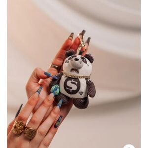 Sprayground Black and White Panda Keychain